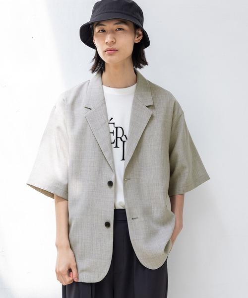 LAKOLE（ラコレ）の「メランジブッチャーシャツジャケット / 659678（シャツ/ブラウス・メンズ・ボルドー/サンドグレー/ライトグレー/ブラック・MEDIUM/LARGE）」の3枚目の写真