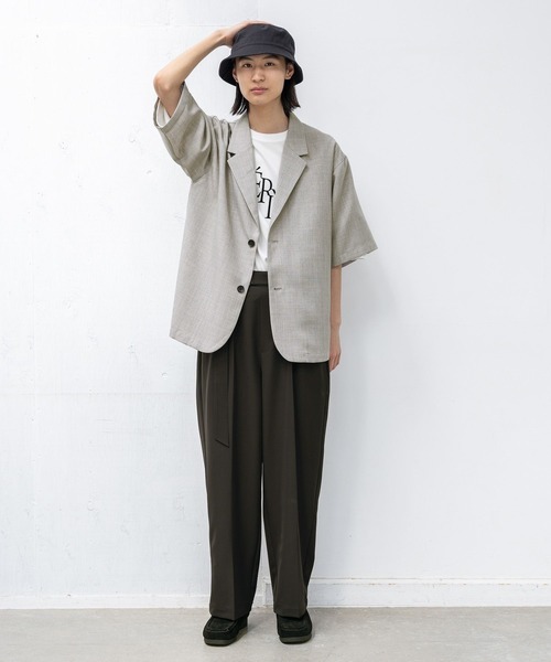 LAKOLE（ラコレ）の「メランジブッチャーシャツジャケット / 659678（シャツ/ブラウス・メンズ・ボルドー/サンドグレー/ライトグレー/ブラック・MEDIUM/LARGE）」の9枚目の写真