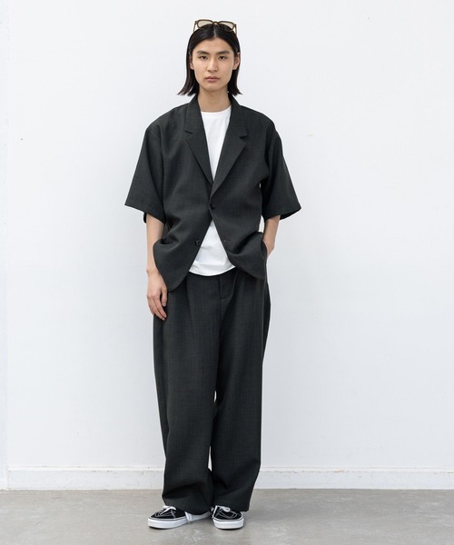 LAKOLE（ラコレ）の「メランジブッチャーシャツジャケット / 659678（シャツ/ブラウス・メンズ・ボルドー/サンドグレー/ライトグレー/ブラック・MEDIUM/LARGE）」の5枚目の写真