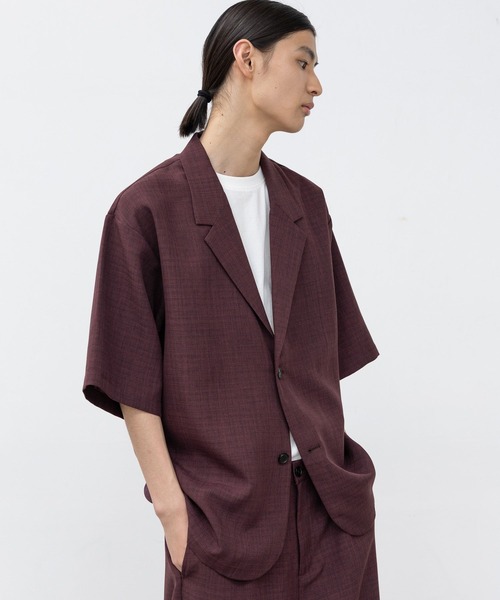 LAKOLE（ラコレ）の「メランジブッチャーシャツジャケット / 659678（シャツ/ブラウス・メンズ・ボルドー/サンドグレー/ライトグレー/ブラック・MEDIUM/LARGE）」の12枚目の写真