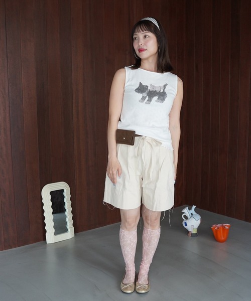 SANSeLF(サンセルフ)の「【SANSeLF】ハートジャガードアニマルトップス saw26s077(Tシャツ/カットソー・レディース・ホワイト・FREE)」の4枚目の写真