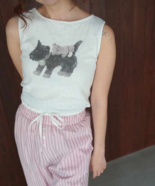SANSeLF(サンセルフ)の「【SANSeLF】ハートジャガードアニマルトップス saw26s077(Tシャツ/カットソー・レディース・ホワイト・FREE)」の16枚目の写真