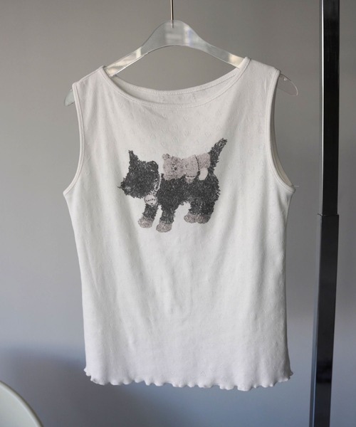 SANSeLF(サンセルフ)の「【SANSeLF】ハートジャガードアニマルトップス saw26s077(Tシャツ/カットソー・レディース・ホワイト・FREE)」の20枚目の写真