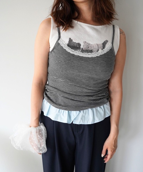 SANSeLF(サンセルフ)の「【SANSeLF】ハートジャガードアニマルトップス saw26s077(Tシャツ/カットソー・レディース・ホワイト・FREE)」の17枚目の写真