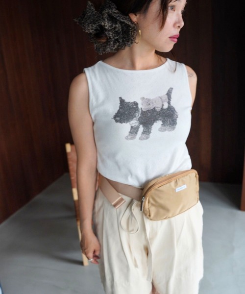 SANSeLF(サンセルフ)の「【SANSeLF】ハートジャガードアニマルトップス saw26s077(Tシャツ/カットソー・レディース・ホワイト・FREE)」の2枚目の写真