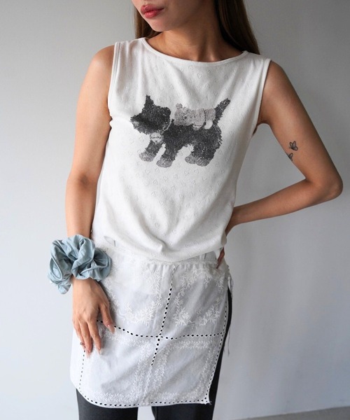 SANSeLF(サンセルフ)の「【SANSeLF】ハートジャガードアニマルトップス saw26s077(Tシャツ/カットソー・レディース・ホワイト・FREE)」の10枚目の写真