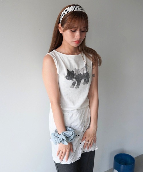 SANSeLF(サンセルフ)の「【SANSeLF】ハートジャガードアニマルトップス saw26s077(Tシャツ/カットソー・レディース・ホワイト・FREE)」の11枚目の写真