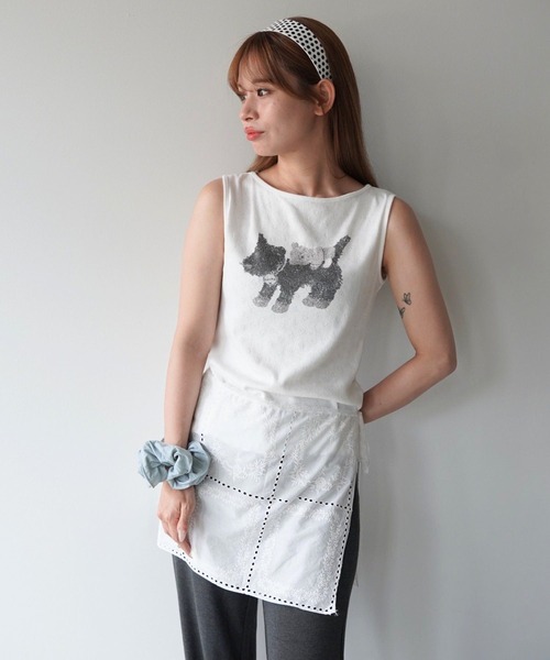 SANSeLF(サンセルフ)の「【SANSeLF】ハートジャガードアニマルトップス saw26s077(Tシャツ/カットソー・レディース・ホワイト・FREE)」の12枚目の写真