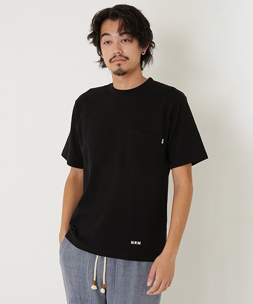 HOLLYWOOD RANCH MARKET(ハリウッドランチマーケット)の「Hanes × HOLLYWOOD RANCH MARKET /EXCLUSIVEヘビーウェイトポケット 2パック Tシャツ(Tシャツ/カットソー・メンズ・ブラック/ホワイト・M/L/S)」の7枚目の写真