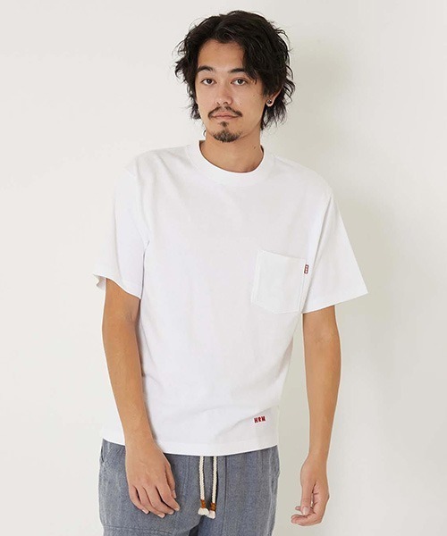 HOLLYWOOD RANCH MARKET(ハリウッドランチマーケット)の「Hanes × HOLLYWOOD RANCH MARKET /EXCLUSIVEヘビーウェイトポケット 2パック Tシャツ(Tシャツ/カットソー・メンズ・ブラック/ホワイト・M/L/S)」の13枚目の写真