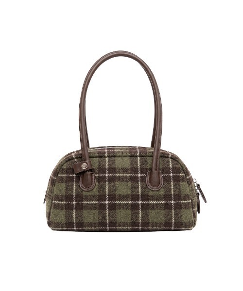 BLUE×PALANG（ブルーパラン）の「【秋/チェック柄】CHOCOMINT TOTE BAG/チョコミントトートバッグ（ハンドバッグ・レディース・ブルー/ブラウン/ミント・FREE）」の3枚目の写真