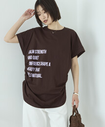 Firsthand/ファーストハンド オーガニックコットン シャーリングロゴ Tシャツ