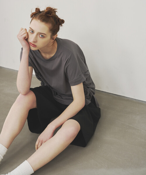Firsthand(ファーストハンド)の「Firsthand/ファーストハンド オーガニックコットン シャーリングロゴ Tシャツ(Tシャツ/カットソー・レディース・チャコールグレー/ブラウン/ホワイト・FREE)」の18枚目の写真