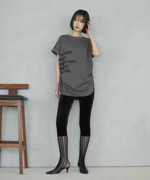 Firsthand(ファーストハンド)の「Firsthand/ファーストハンド オーガニックコットン シャーリングロゴ Tシャツ(Tシャツ/カットソー・レディース・チャコールグレー/ブラウン/ホワイト・FREE)」の22枚目の写真