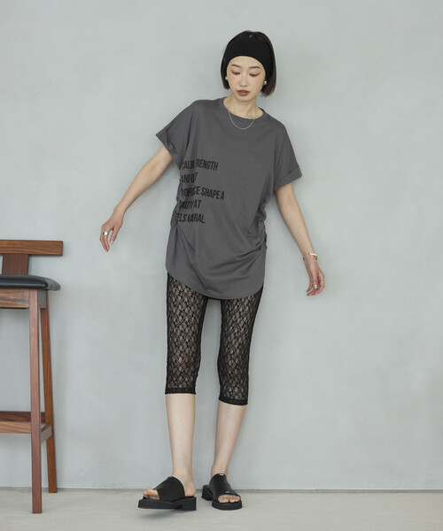 Firsthand(ファーストハンド)の「Firsthand/ファーストハンド オーガニックコットン シャーリングロゴ Tシャツ(Tシャツ/カットソー・レディース・チャコールグレー/ブラウン/ホワイト・FREE)」の10枚目の写真