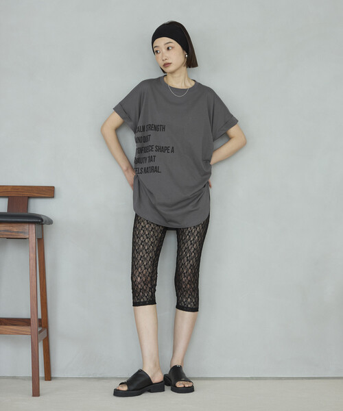 Firsthand(ファーストハンド)の「Firsthand/ファーストハンド オーガニックコットン シャーリングロゴ Tシャツ(Tシャツ/カットソー・レディース・チャコールグレー/ブラウン/ホワイト・FREE)」の12枚目の写真
