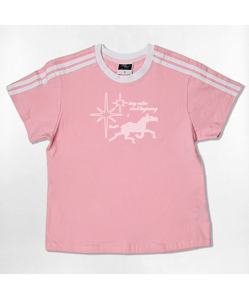 NOTUSUAL（ノットユージュアル）の「ドットホールセミクロップ半袖Tシャツ 6色（Tシャツ/カットソー・レディース・ホワイト/スカイブルー/ネイビー/ピンク/ライトブラウン/ホワイト×グリーン・1(S)）」の6枚目の写真