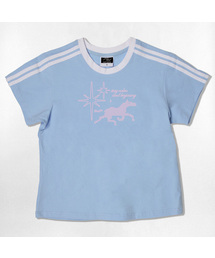 ドットホールセミクロップ半袖Tシャツ 6色