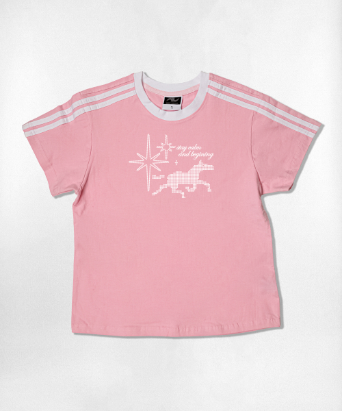 NOTUSUAL（ノットユージュアル）の「ドットホールセミクロップ半袖Tシャツ 6色（Tシャツ/カットソー・レディース・ホワイト/スカイブルー/ネイビー/ピンク/ライトブラウン/ホワイト×グリーン・1(S)）」の15枚目の写真