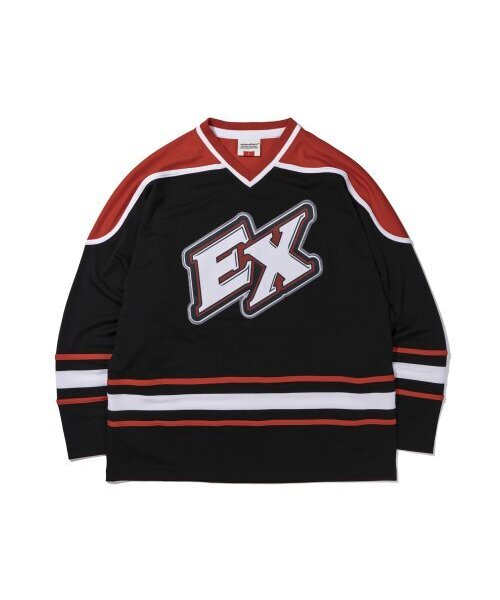 EXTRAORDINARY(エクストラオーディナリー)の「EX HOCKEY JERSEY BLACK(Tシャツ/カットソー・メンズ・その他・LARGE/MEDIUM/X-LARGE)」の1枚目の写真