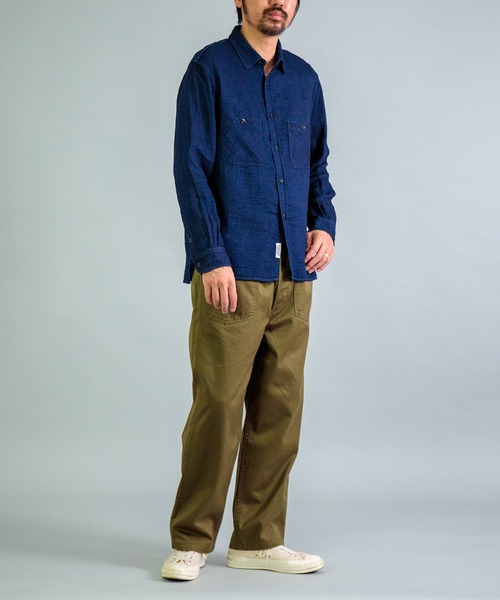 OMNIGOD（オムニゴッド）の「[OMNIGOD mens / オムニゴッド] インディゴ二重ガーゼ ワークシャツⅢ（シャツ/ブラウス・メンズ・インディゴブルー・2/3/4）」の4枚目の写真