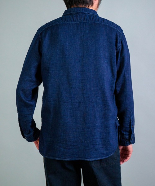 OMNIGOD（オムニゴッド）の「[OMNIGOD mens / オムニゴッド] インディゴ二重ガーゼ ワークシャツⅢ（シャツ/ブラウス・メンズ・インディゴブルー・2/3/4）」の9枚目の写真