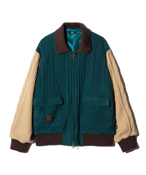 glamb(グラム)の「Knit A-2 Jacket / ニットA-2ジャケット(ニット/セーター・メンズ・ブラック/マルチ・S/M/L)」の4枚目の写真