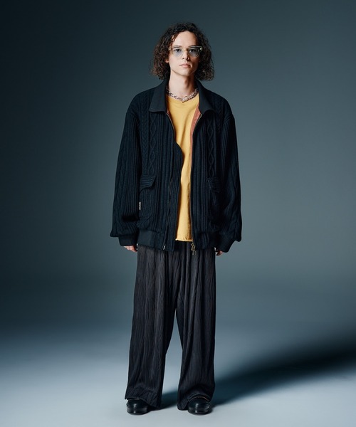glamb(グラム)の「Knit A-2 Jacket / ニットA-2ジャケット(ニット/セーター・メンズ・ブラック/マルチ・S/M/L)」の8枚目の写真