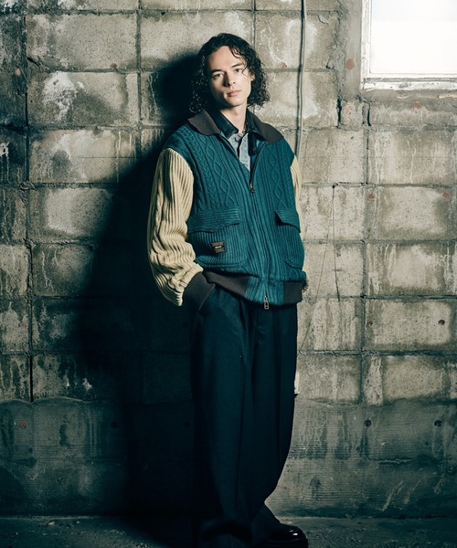 glamb(グラム)の「Knit A-2 Jacket / ニットA-2ジャケット(ニット/セーター・メンズ・ブラック/マルチ・S/M/L)」の13枚目の写真