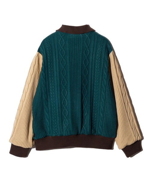 glamb(グラム)の「Knit A-2 Jacket / ニットA-2ジャケット(ニット/セーター・メンズ・ブラック/マルチ・S/M/L)」の5枚目の写真