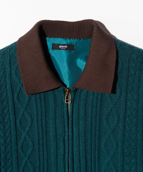 glamb(グラム)の「Knit A-2 Jacket / ニットA-2ジャケット(ニット/セーター・メンズ・ブラック/マルチ・S/M/L)」の14枚目の写真