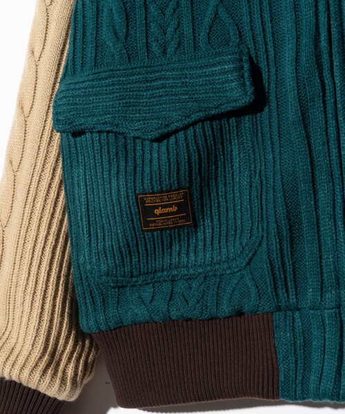 glamb(グラム)の「Knit A-2 Jacket / ニットA-2ジャケット(ニット/セーター・メンズ・ブラック/マルチ・S/M/L)」の15枚目の写真