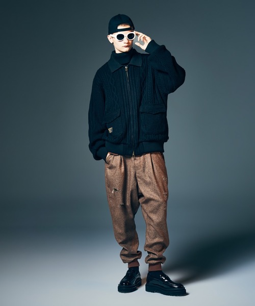 glamb(グラム)の「Knit A-2 Jacket / ニットA-2ジャケット(ニット/セーター・メンズ・ブラック/マルチ・S/M/L)」の20枚目の写真