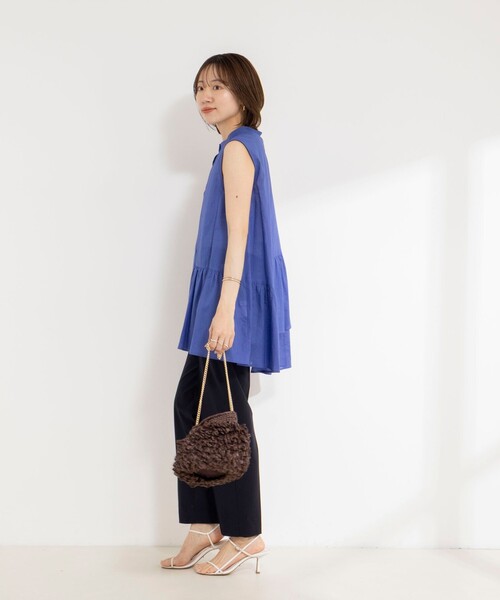NOLLEY’S(ノーリーズ)の「ウォッシャブル綿ティアードブラウス(シャツ/ブラウス・レディース・ブラック/ブルー/ホワイト・FREE)」の4枚目の写真