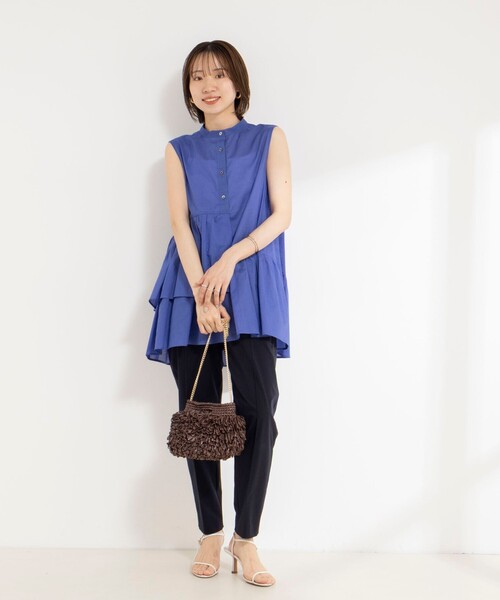 NOLLEY’S(ノーリーズ)の「ウォッシャブル綿ティアードブラウス(シャツ/ブラウス・レディース・ブラック/ブルー/ホワイト・FREE)」の11枚目の写真