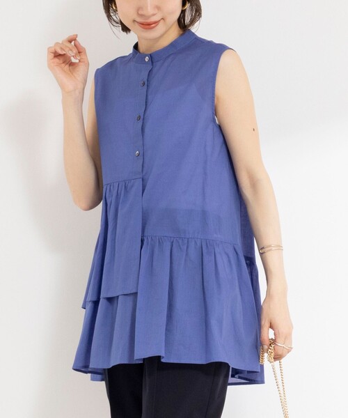 NOLLEY’S(ノーリーズ)の「ウォッシャブル綿ティアードブラウス(シャツ/ブラウス・レディース・ブラック/ブルー/ホワイト・FREE)」の14枚目の写真