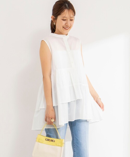 NOLLEY’S(ノーリーズ)の「ウォッシャブル綿ティアードブラウス(シャツ/ブラウス・レディース・ブラック/ブルー/ホワイト・FREE)」の20枚目の写真