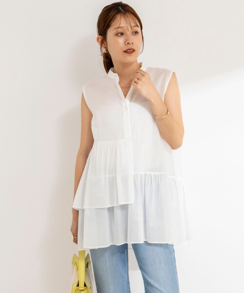 NOLLEY’S(ノーリーズ)の「ウォッシャブル綿ティアードブラウス(シャツ/ブラウス・レディース・ブラック/ブルー/ホワイト・FREE)」の22枚目の写真