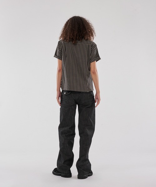 WISH FOR EVER(ウィッシュフォーエバー)の「ASYMMETRY BIG BUTTON SHIRT/アシンメトリービッグボタンシャツ(シャツ/ブラウス・メンズ・ネイビー/ブラック/パープル・SMALL/MEDIUM/LARGE)」の11枚目の写真