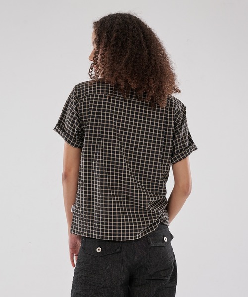 WISH FOR EVER(ウィッシュフォーエバー)の「ASYMMETRY BIG BUTTON SHIRT/アシンメトリービッグボタンシャツ(シャツ/ブラウス・メンズ・ネイビー/ブラック/パープル・SMALL/MEDIUM/LARGE)」の14枚目の写真