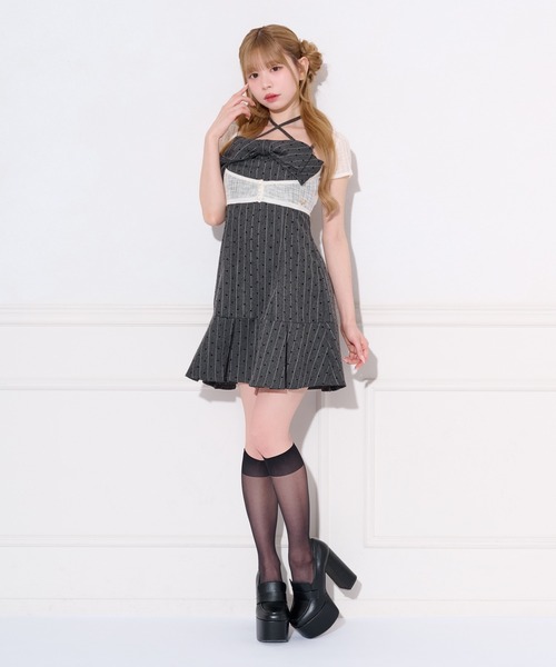 apres jour(アプレジュール)の「ショートシアーリブニットカーディガン(カーディガン/ボレロ・レディース・ブラック/アイボリー・フリー/X-LARGE)」の7枚目の写真