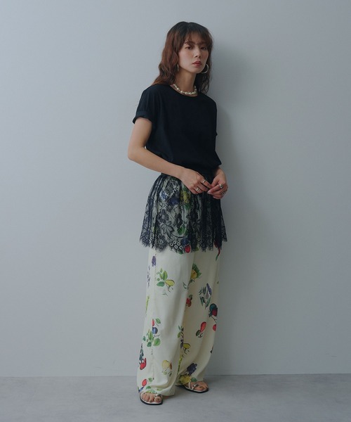 bohmal（ボマール）の「レースレイヤードミニスカート（スカート・レディース・ホワイト/ブラック・FREE）」の9枚目の写真