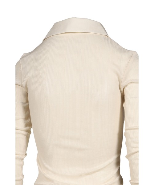 BOHEMSEO（ボヘミアンソウル）の「TENCEL COLLAR SHIRT（シャツ/ブラウス・レディース・ホワイト/ブラック・OS）」の6枚目の写真