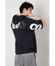 &ロゴフードTシャツ