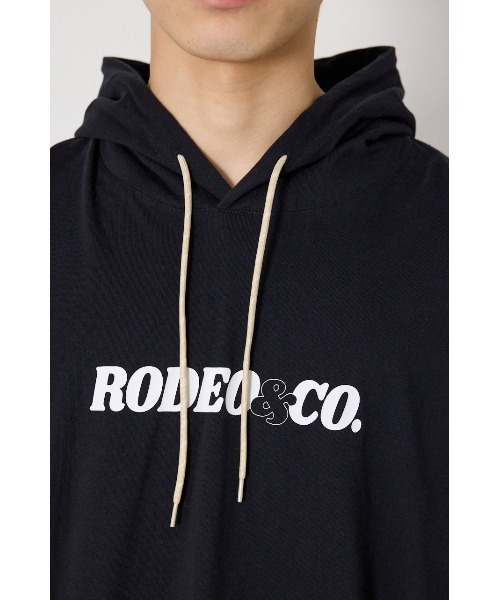 RODEO CROWNS WIDE BOWL（ロデオクラウンズワイドボウル）の「&ロゴフードTシャツ（Tシャツ/カットソー・メンズ・ホワイト/ブラック/スモークピンク・MEDIUM/LARGE）」の9枚目の写真