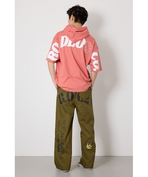 RODEO CROWNS WIDE BOWL（ロデオクラウンズワイドボウル）の「&ロゴフードTシャツ（Tシャツ/カットソー・メンズ・ホワイト/ブラック/スモークピンク・MEDIUM/LARGE）」の15枚目の写真