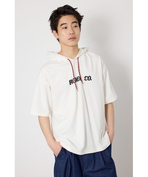 RODEO CROWNS WIDE BOWL（ロデオクラウンズワイドボウル）の「&ロゴフードTシャツ（Tシャツ/カットソー・メンズ・ホワイト/ブラック/スモークピンク・MEDIUM/LARGE）」の16枚目の写真