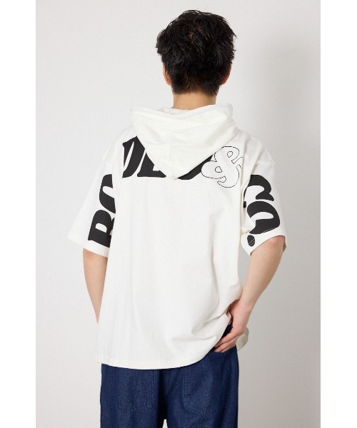 RODEO CROWNS WIDE BOWL（ロデオクラウンズワイドボウル）の「&ロゴフードTシャツ（Tシャツ/カットソー・メンズ・ホワイト/ブラック/スモークピンク・MEDIUM/LARGE）」の18枚目の写真
