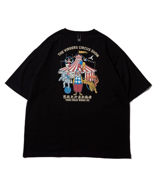 VIRGOwearworks（ヴァルゴウェアワークス）の「VGW Circus Wide Tee（Tシャツ/カットソー・メンズ・ホワイト/ブラック・3/4/2/5）」の2枚目の写真