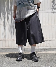 【my beautiful landlet】 SUPER 100's WOOL OXFORD WIDE HALF PANTS